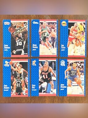 1991 Fleer Basketball Cards - Set of 6